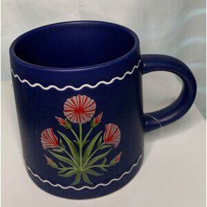 Place & Time Ceramic Coffee Mug Cup NWOT Blue Floral 16 ounce